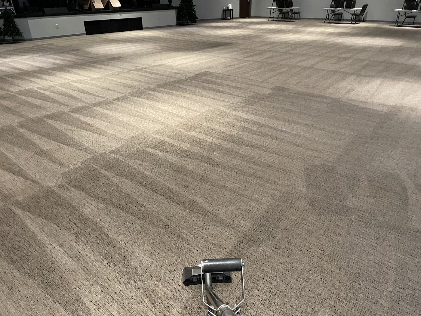 Large commercial room after cleaning